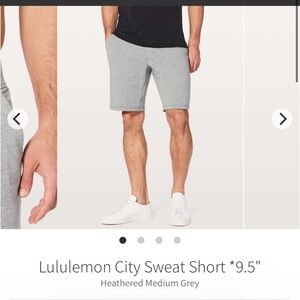 Lululemon City Sweat Short *9.5"
Heathered Medium Grey Size Medium
